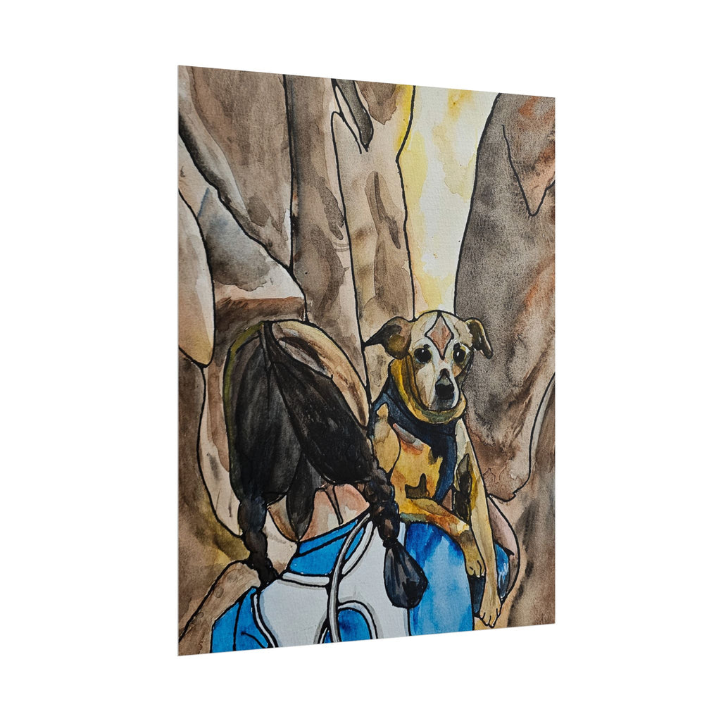 Rolled Poster — Watercolor Rescue Dog Art Print