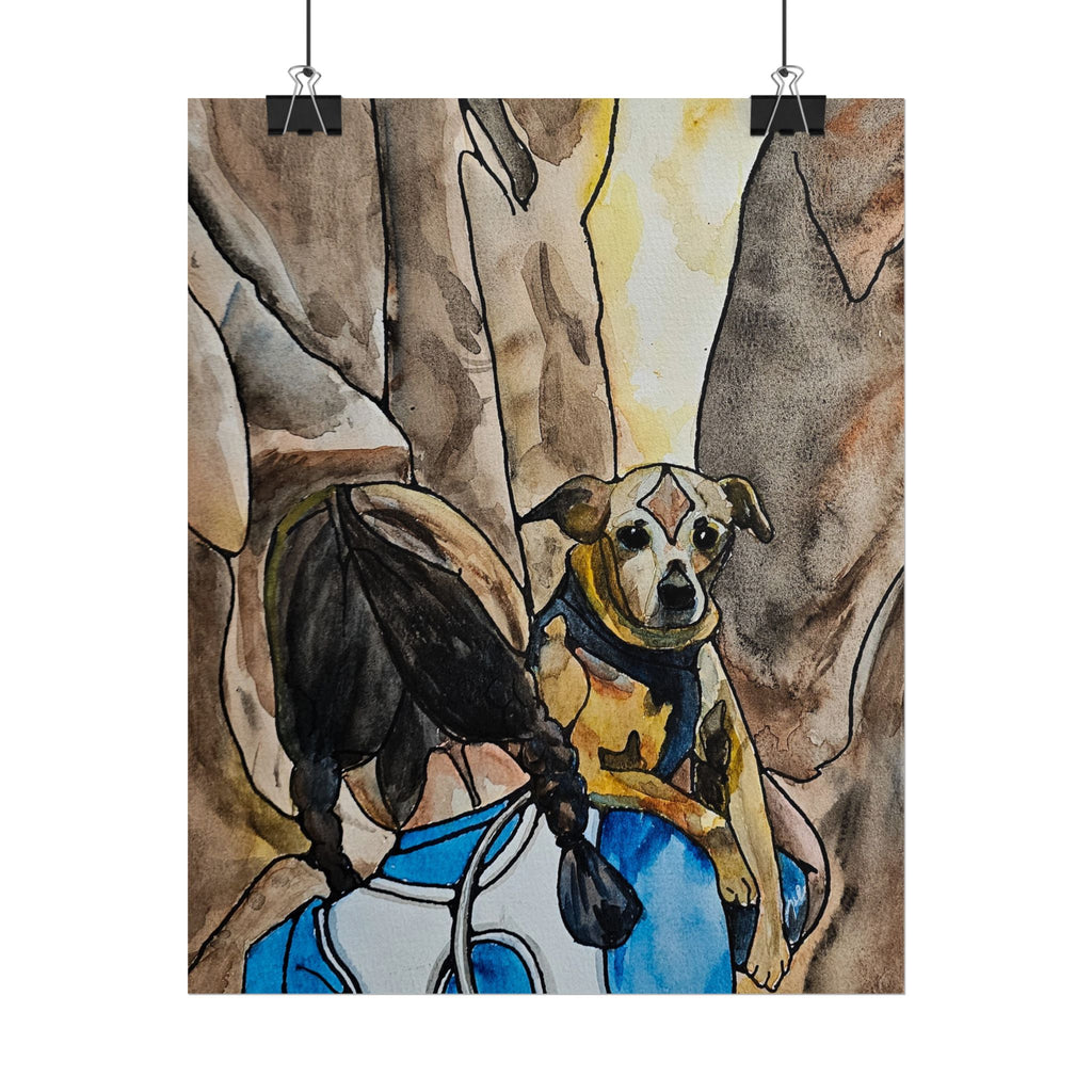 Rolled Poster — Watercolor Rescue Dog Art Print