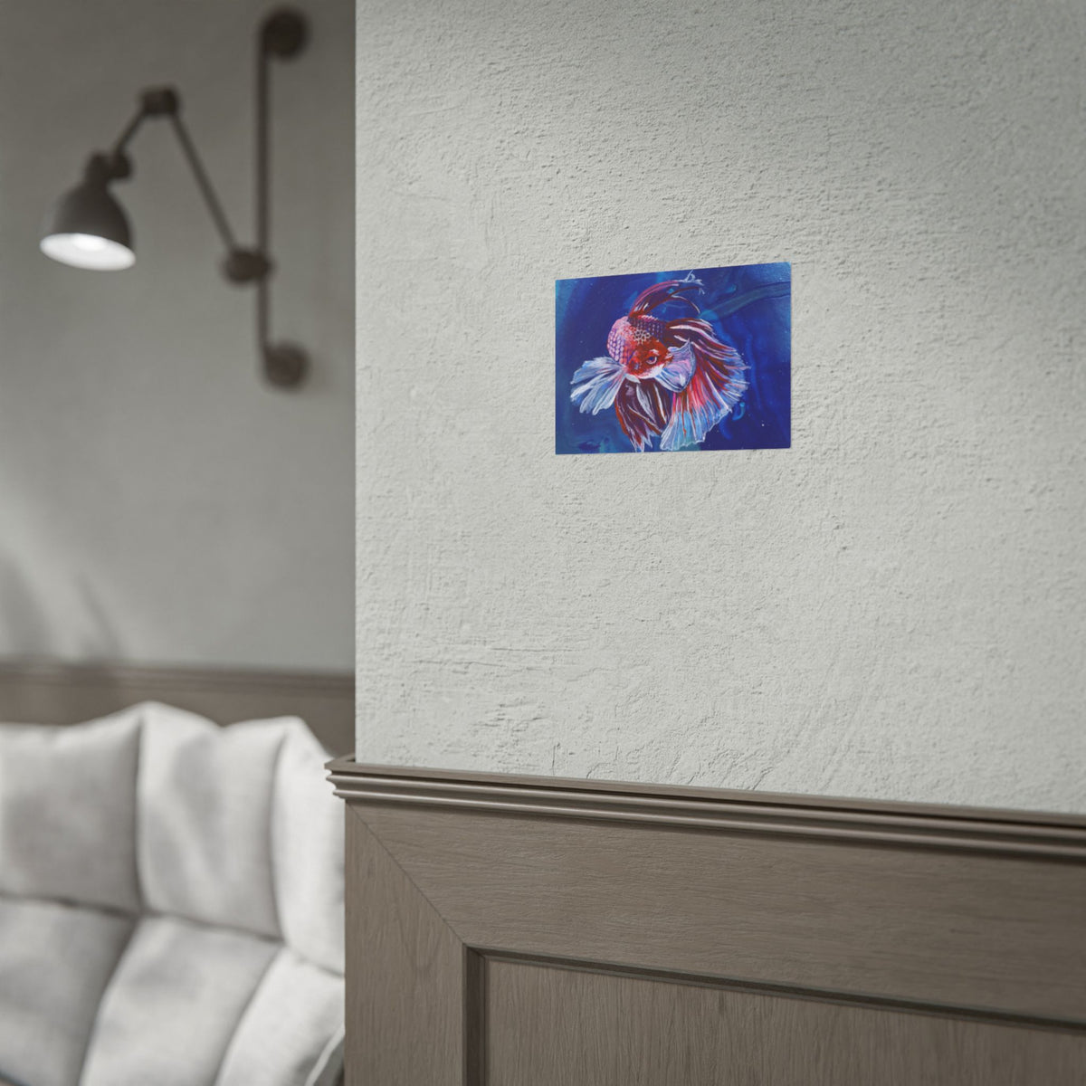 Betta Fish Wall Art Poster — Colorful Koi-Style Betta Rolled Poster