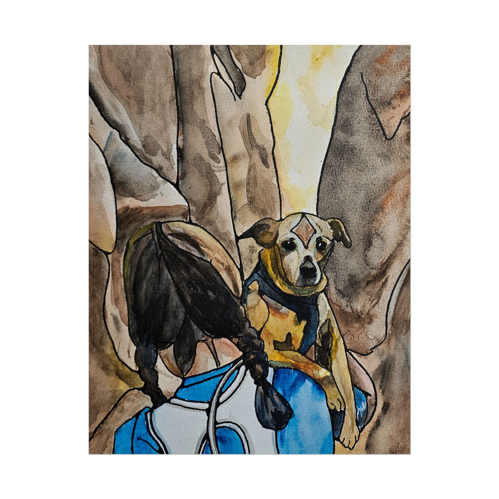 Rolled Poster — Watercolor Rescue Dog Art Print