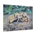 Sleeping Dogs Watercolor Poster — Peaceful Canine Wall Art for Home & Pet Lovers