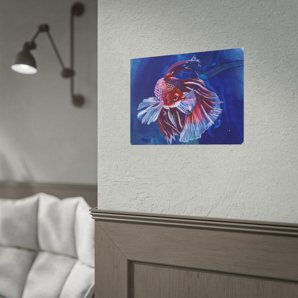 Betta Fish Wall Art Poster — Colorful Koi-Style Betta Rolled Poster