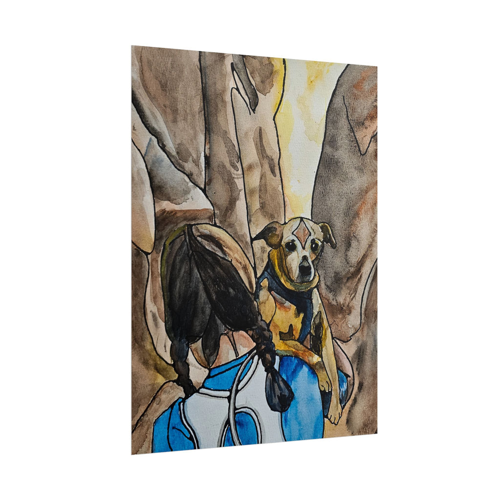 Rolled Poster — Watercolor Rescue Dog Art Print