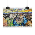 Abstract Canyon Watercolor Poster — Rolled Art Print