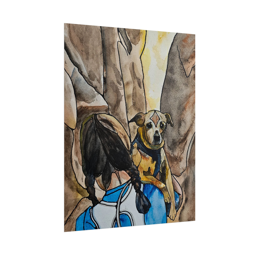 Rolled Poster — Watercolor Rescue Dog Art Print