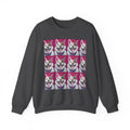 Pop Art Husky Crewneck Sweatshirt — Retro Repeating Dog Portraits