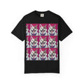 Happy Husky Pop Art T-Shirt — Repeating Cute Dog Portraits