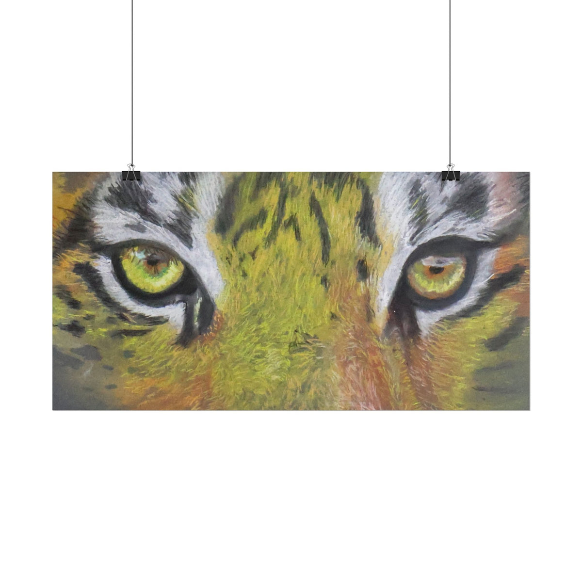 Tiger Eyes Rolled Poster — Wildlife Wall Art Print