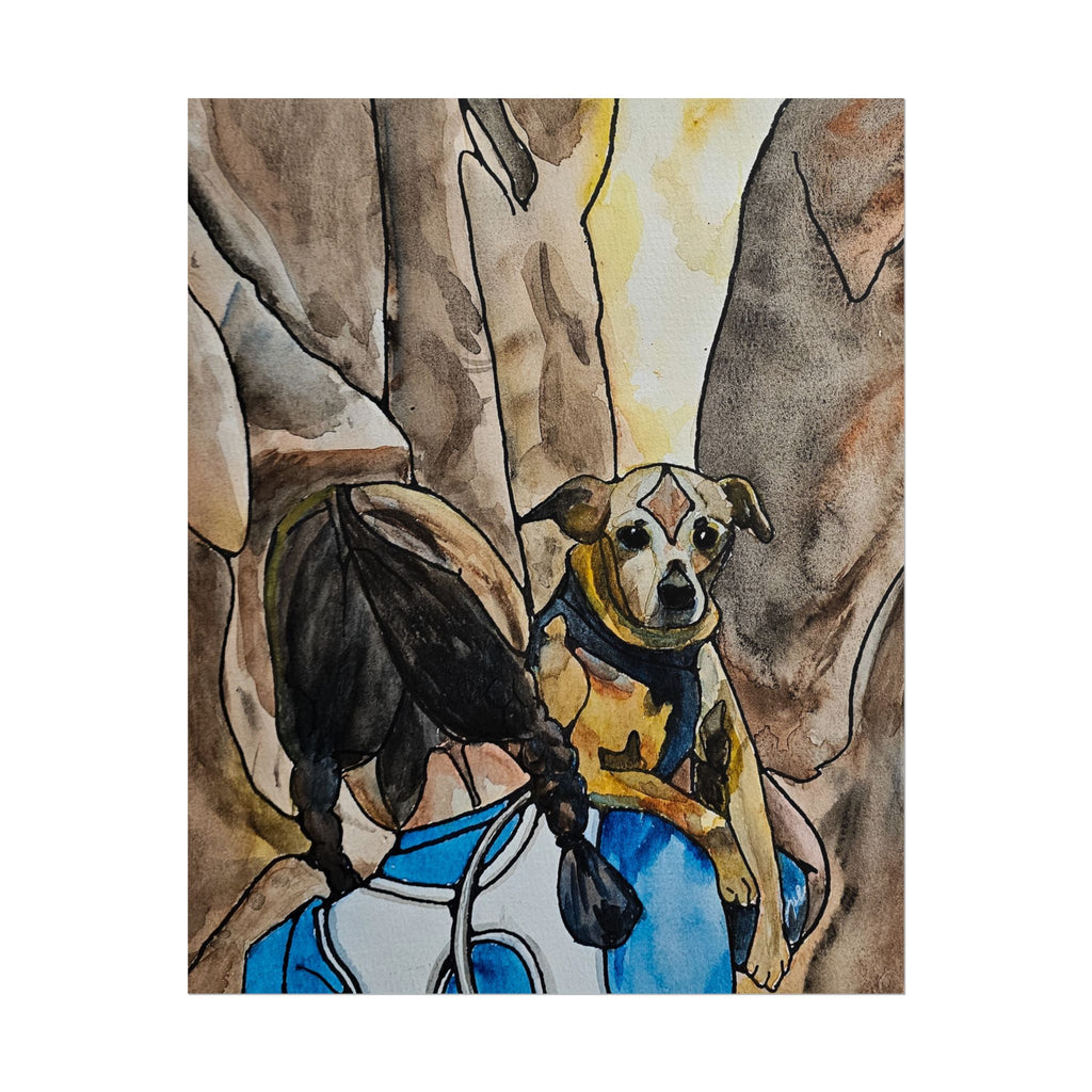 Rolled Poster — Watercolor Rescue Dog Art Print