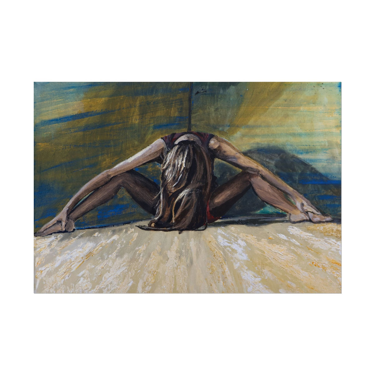Yoga Stretch Poster — Female Ballerina Art Print for Dance Studios & Home Yoga Spaces