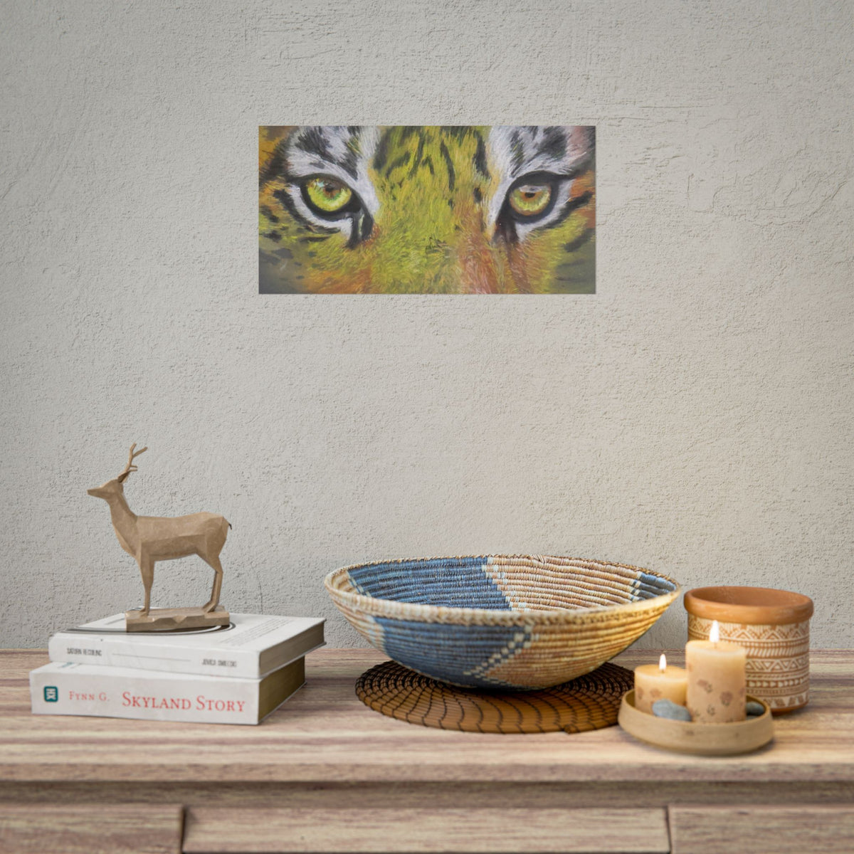 Tiger Eyes Rolled Poster — Wildlife Wall Art Print